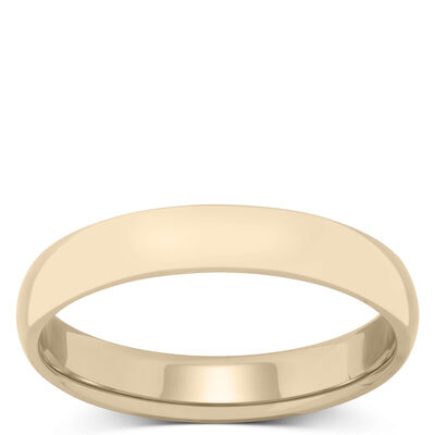 Polished Rounded Comfort Fit 4mm Band 14K