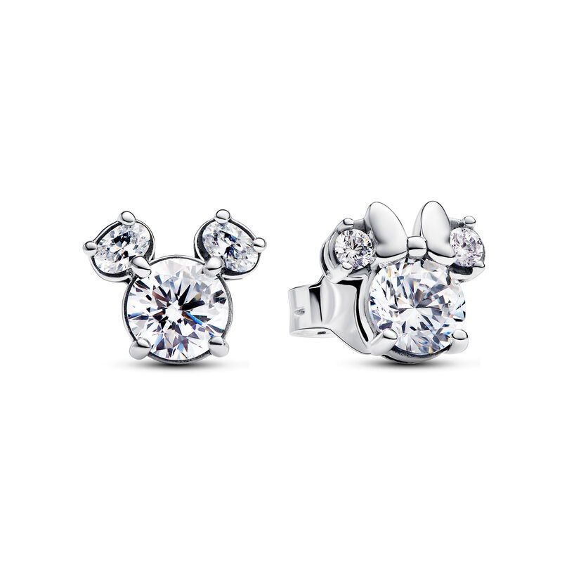 Pandora Disney Mickey Mouse & Minnie Mouse Sparkling Stud Earrings image number 0