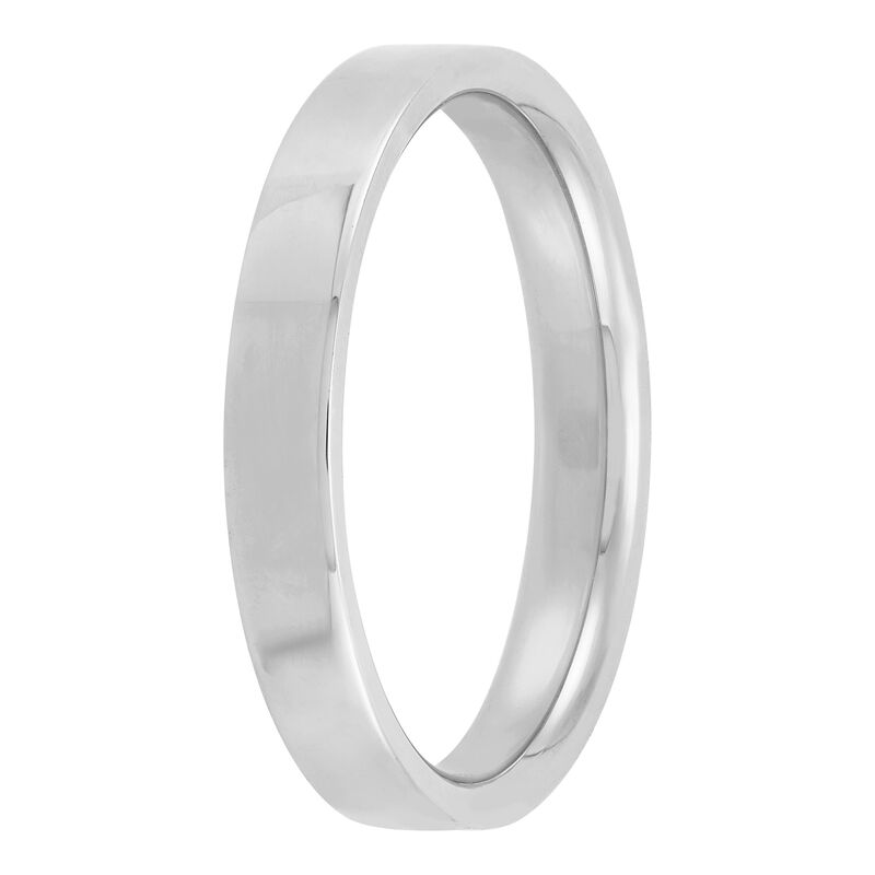 Polished Pipe Comfort Fit 3mm Band in Platinum image number 1
