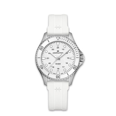 Hamilton Khaki Navy Scuba Quartz White Dial Watch, 37mm