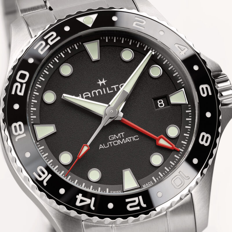 Hamilton Khaki NavyScuba Auto GMT Black Dial Watch, 43mm image number 2