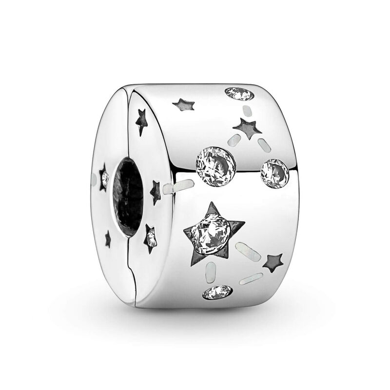 Pandora Stars & Galaxy Enamel & CZ Clip Charm image number 0