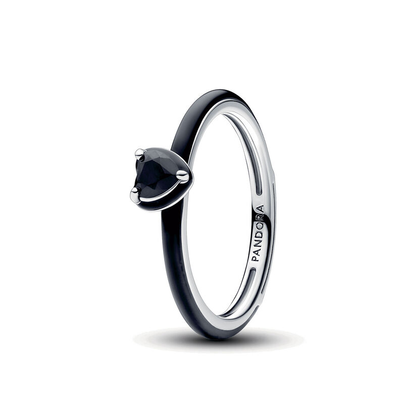 Pandora ME Black Chakra Heart Ring image number 0