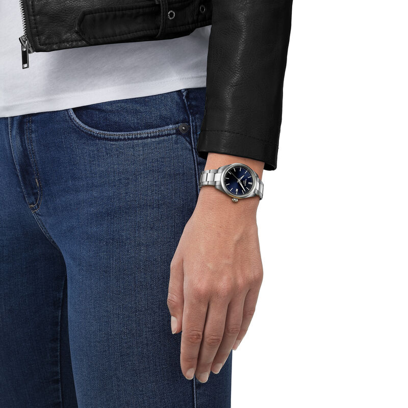 TISSOT PR 100 Blue Dial Watch, 34mm image number 3