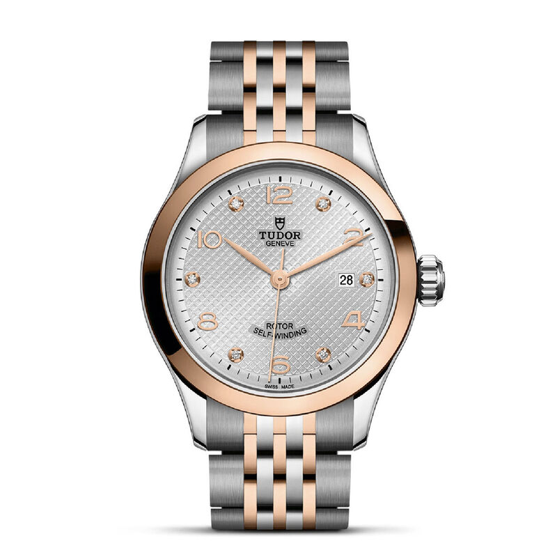 TUDOR 1926 Watch Rose Case Silver Dial Steel Bracelet, 28mm image number 0