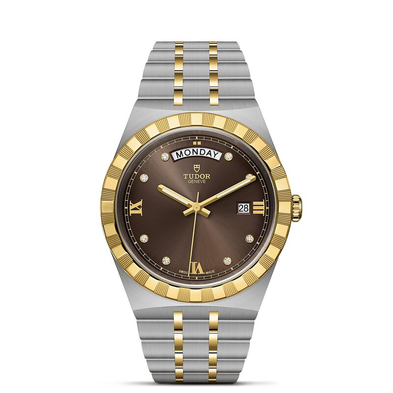 TUDOR Royal Watch Chocolate Brown with Diamond Set Dial, 41mm image number 0