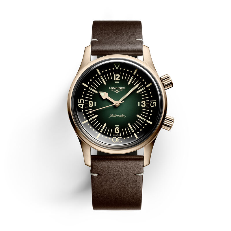 Longines Legend Diver Bronze Green Dial Watch, 42mm image number 0