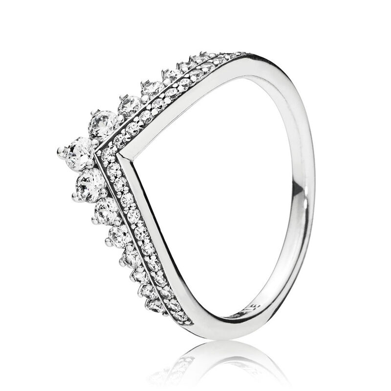 Pandora Princess Wishbone CZ Ring image number 1