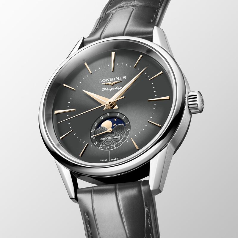 Longines Flagship Heritage Moonphase Anthracite Dial Color, 38.5mm image number 1