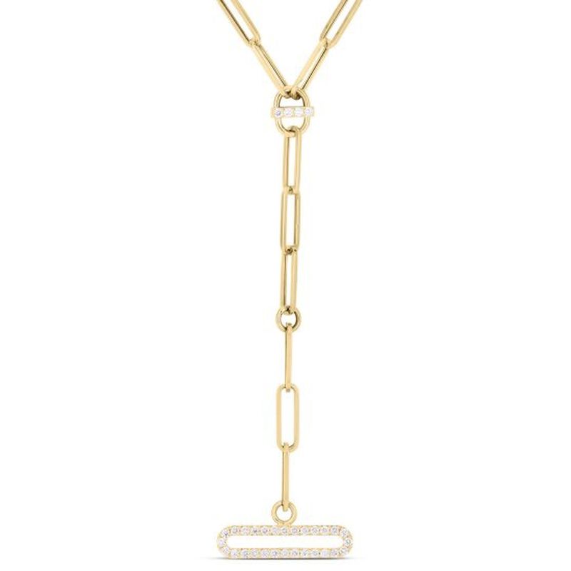 Roberto Coin Venetian Princess Diamond Necklace 18K Yellow Gold, 18 Inches image number 0