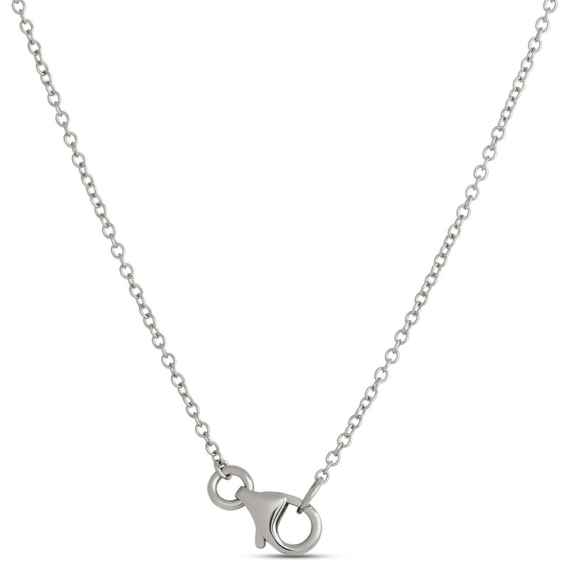 Classic Heart Shaped Diamond Cluster Pendant, ⅓ Carat Total Weight, 14K White Gold image number 2