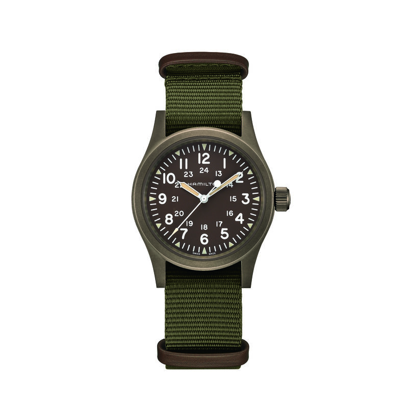 Hamilton Khaki Field Mechanical Green Dial Watch, 38mm image number 0
