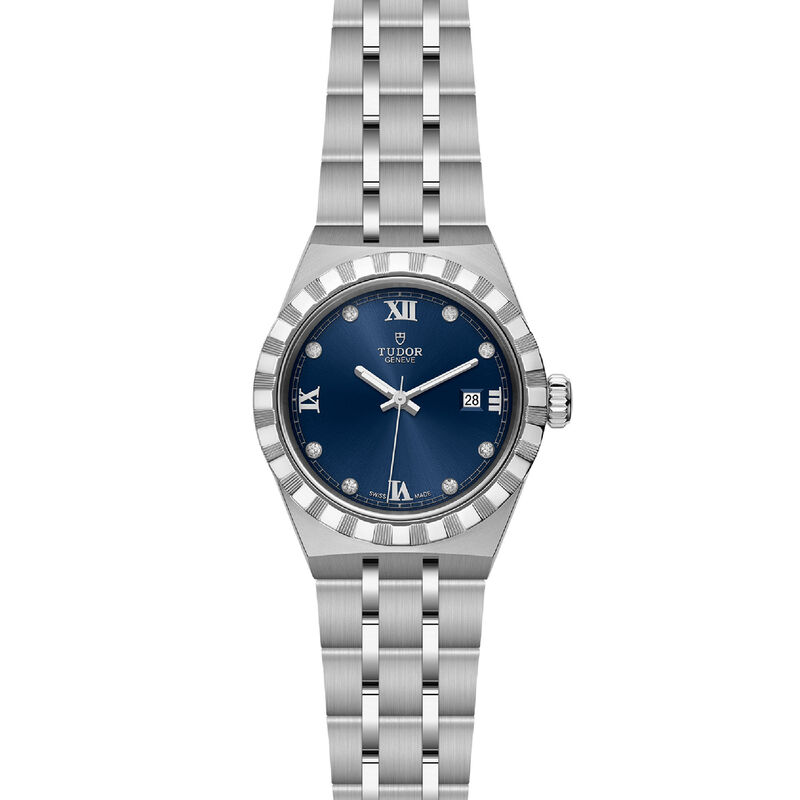 TUDOR Royal Watch Steel Case Blue Dial Steel Bracelet, 28mm image number 1