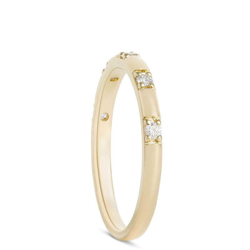 Stackable Round Diamond Band, 14K Yellow Gold image number 1