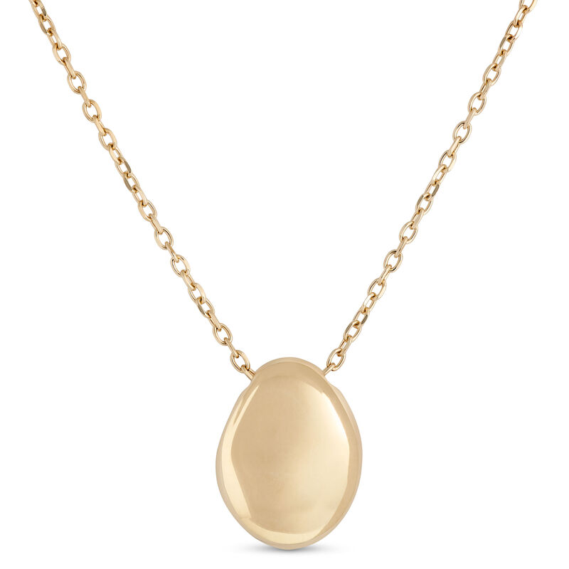 Toscano Large Pebble Pendant Necklace, 14K Yellow Gold image number 0