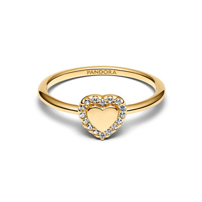 Pandora Engravable Heart Halo Ring