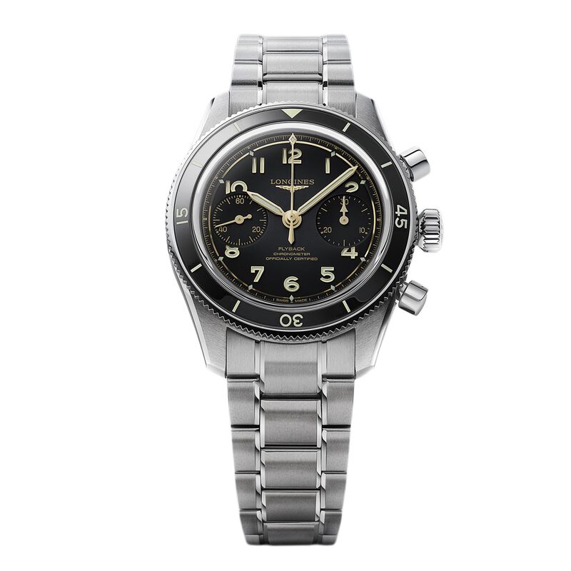 Longines Spirit Pilot Flyback Black Dial Watch, 39.5mm image number 0