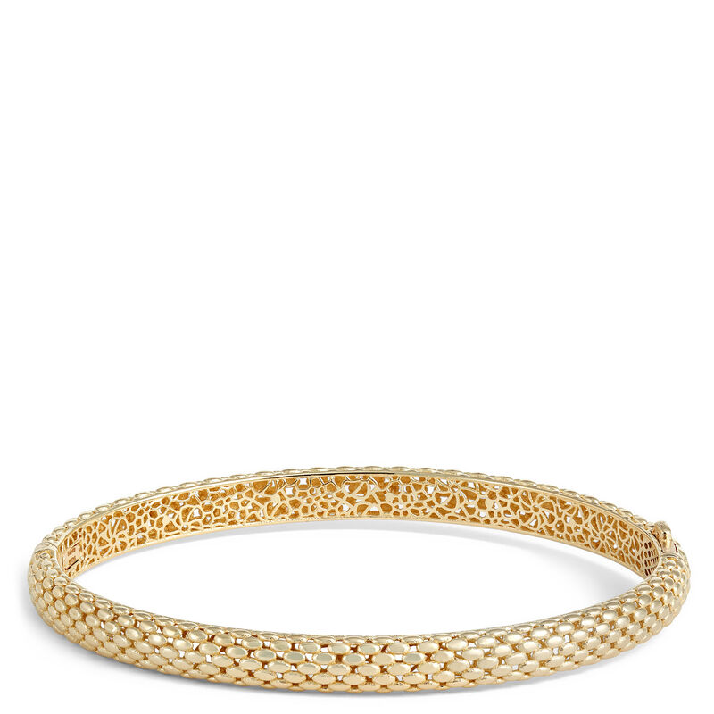 Toscano Quilted Bangle Bracelet, 14K Yellow Gold image number 0