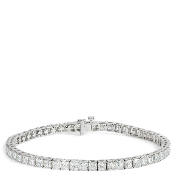 Princess Cut Diamond Tennis Bracelet, 14K White Gold