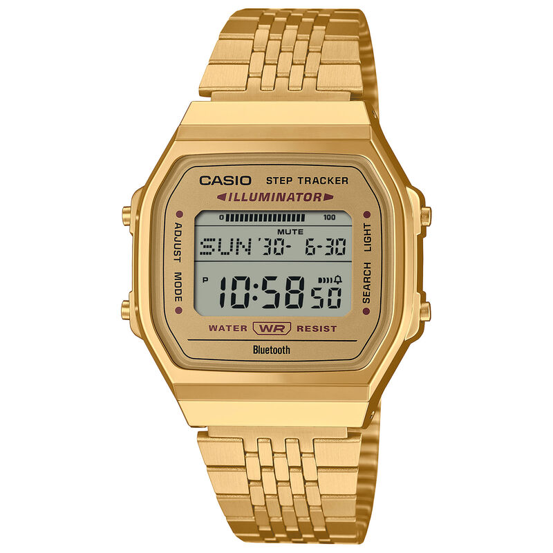 Casio Vintage Gray Digital Dial Watch, 37.9mm x 41.6mm image number 0