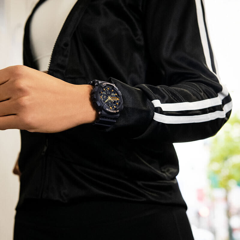 G-Shock Black Resin Golden Detailed Watch, 49mm image number 3