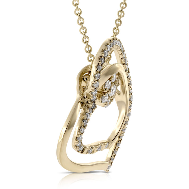 Two Piece Convertible Diamond Heart Pendant 14K image number 2