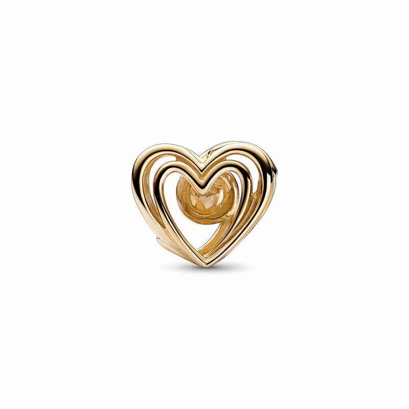 Pandora Openwork Swirling Heart & Freshwater Cultured Pearl Charm image number 1