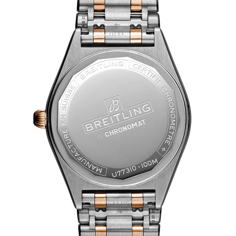 Breitling Chronomat 32 White Watch, 32mm, 18K & Steel image number 2