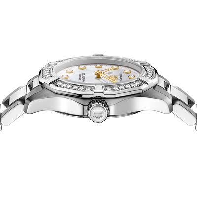TAG Heuer Aquaracer Professional 100 Solargraph White Dial Watch, 28mm