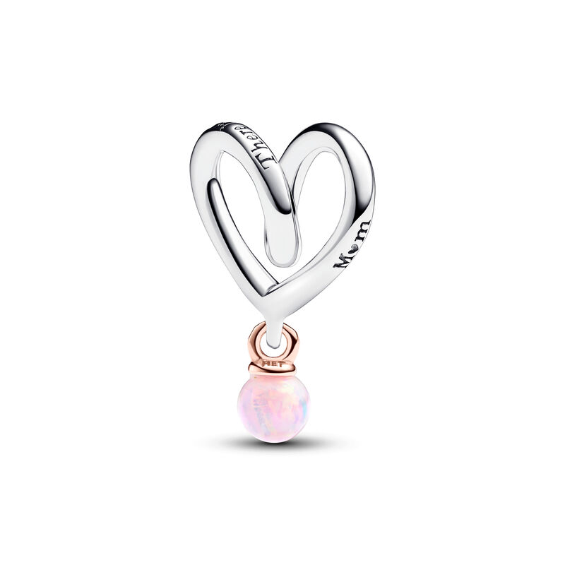 Pandora Two-tone Wrapped Heart Charm image number 0