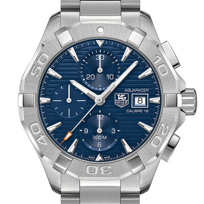 TAG Heuer Aquaracer Calibre 16 Automatic Mens Blue Steel Chronograph Watch