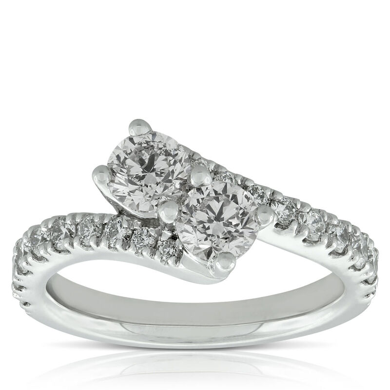 Perfectly Paired 2-Stone Diamond Ring 14K, 1.45 ctw. image number 1