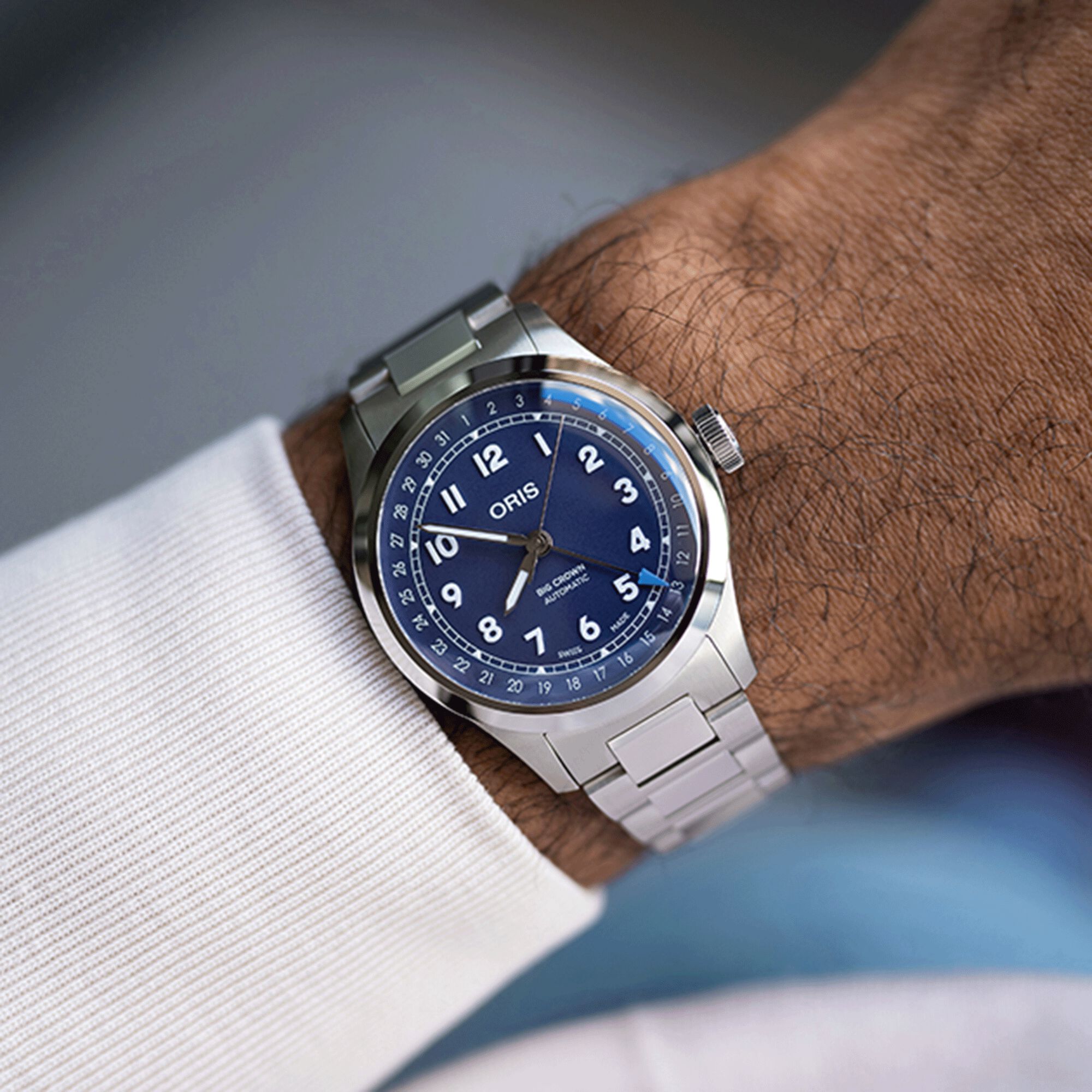 Oris Big Crown Pointer Date Lilac Dial Watch, 40mm