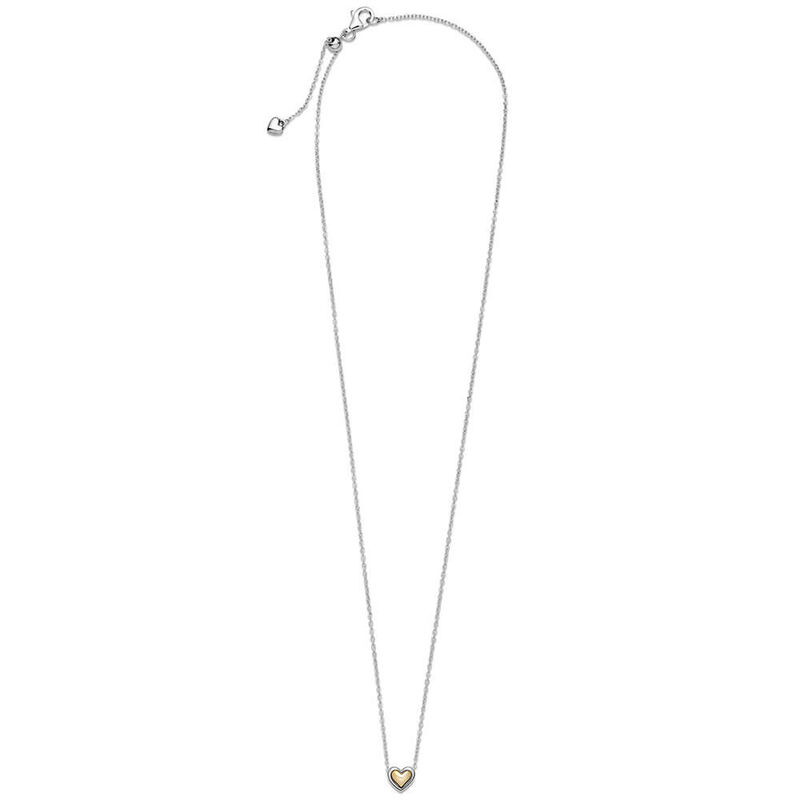 Pandora Domed Golden Heart Collier Necklace image number 2