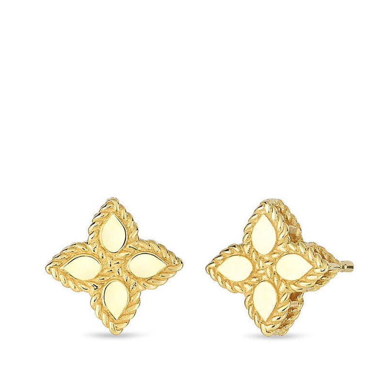 Roberto Coin Princess Small Flower Stud Earrings 18K image number 1