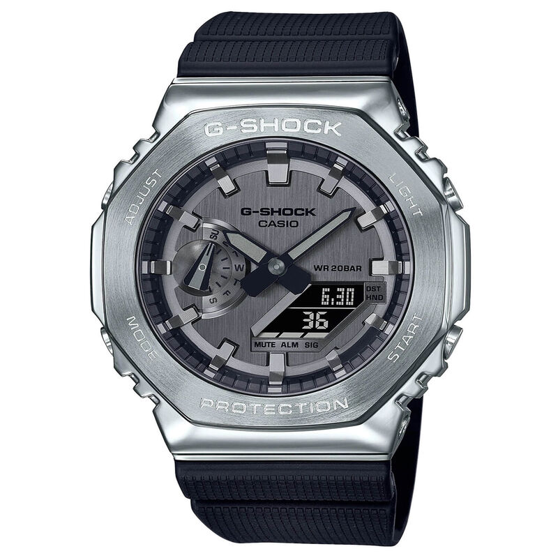 G-Shock Analog Digital Watch Silver Octagon Bezel, 49.3mm image number 1