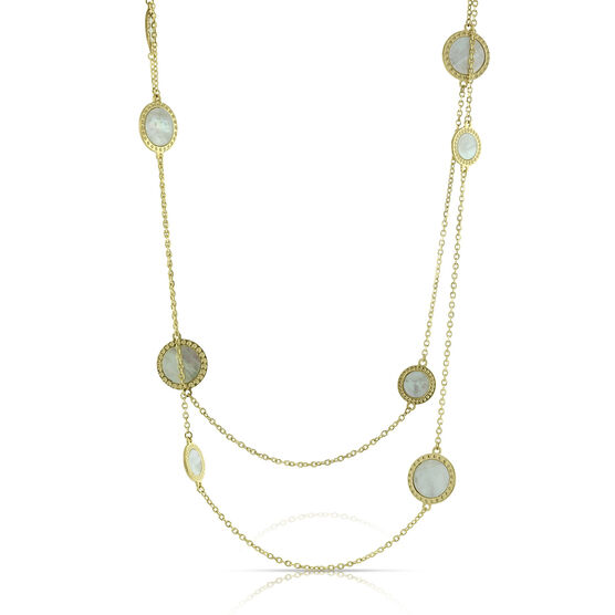 Toscano Mother of Pearl Necklace 14K, 32"