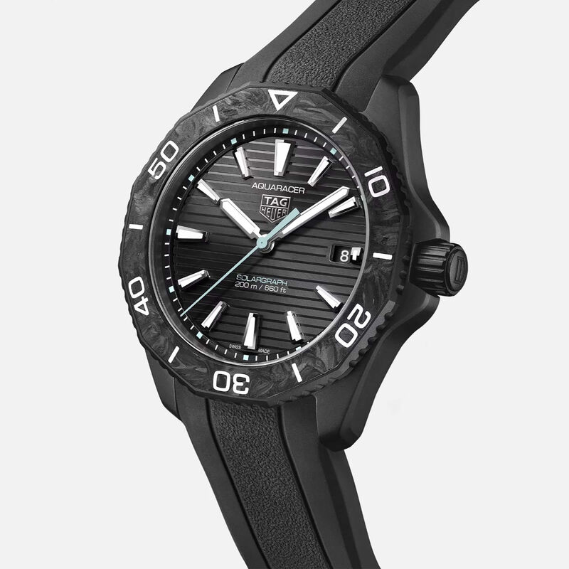 TAG Heuer Aquaracer Professional 200 Solargraph Watch Steel Black Case Black Dial, 40mm image number 1