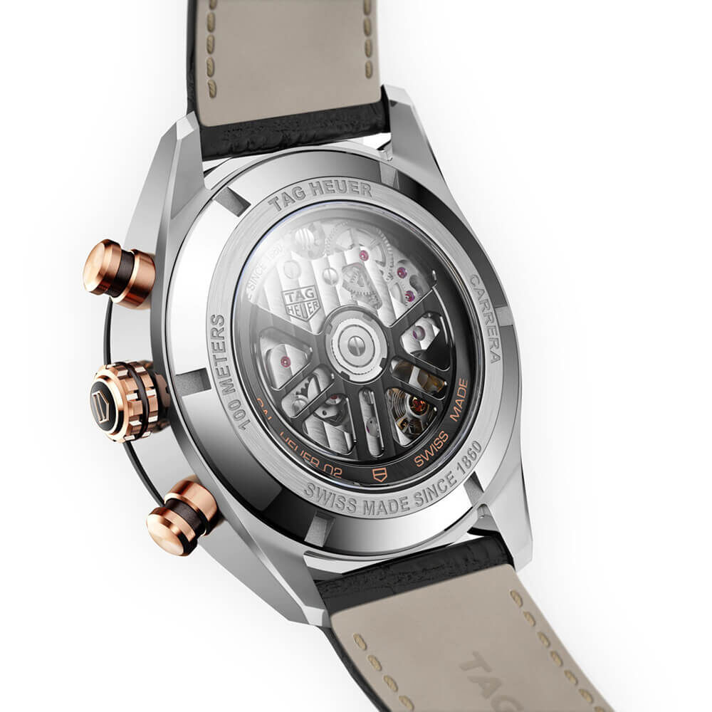 TAG Heuer Carrera Heuer 02 Automatic Mens Black Leather