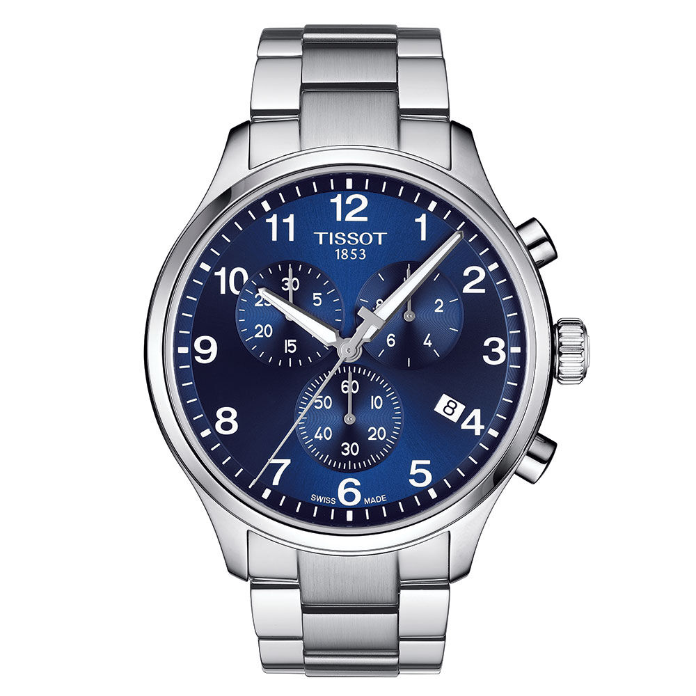 Tissot クロノグラフ 時計 ホワイト ブルー Tissot PRX Automatic 42 mm Chronograph White/Blue Dial With