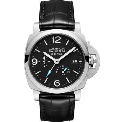 Panerai Luminor Power Reserve GMT Black Dial Watch, 44mm
