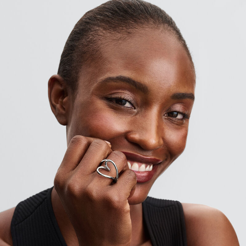 Pandora Organically Shaped Heart Ring image number 2