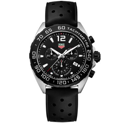 TAG Heuer Formula 1 Quartz Mens Black Rubber Chronograph Watch