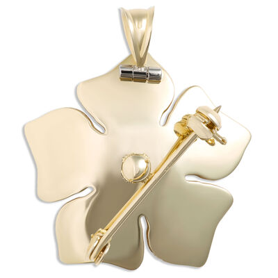 Toscano Enamel Floral Brooch, 14K Yellow Gold