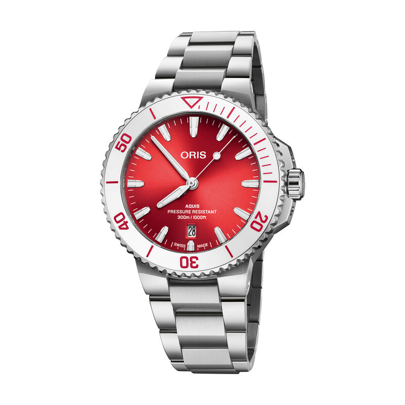 Oris Aquis Date Watch Red Dial, 41.50 mm image number 0