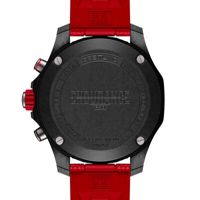 Breitling Endurance Pro Black Dial And Red Rubber Strap Watch, 38 mm