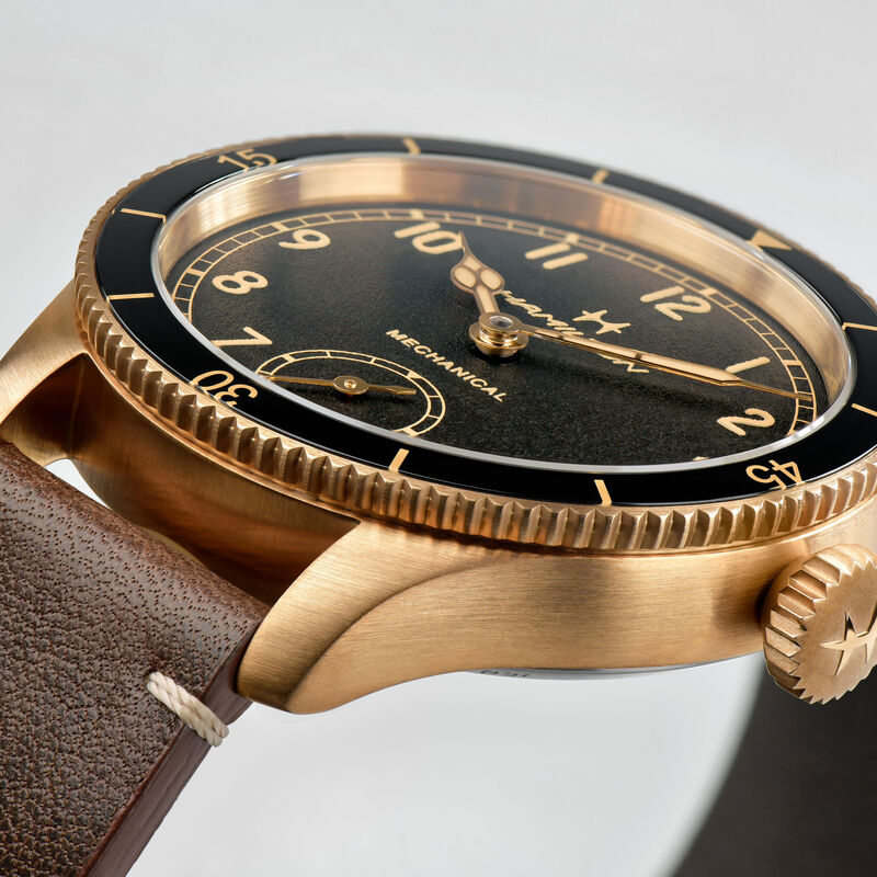 Hamilton Khaki Aviation Pilot Pioneer Bronze Watch Black Dial, 43mm image number 3