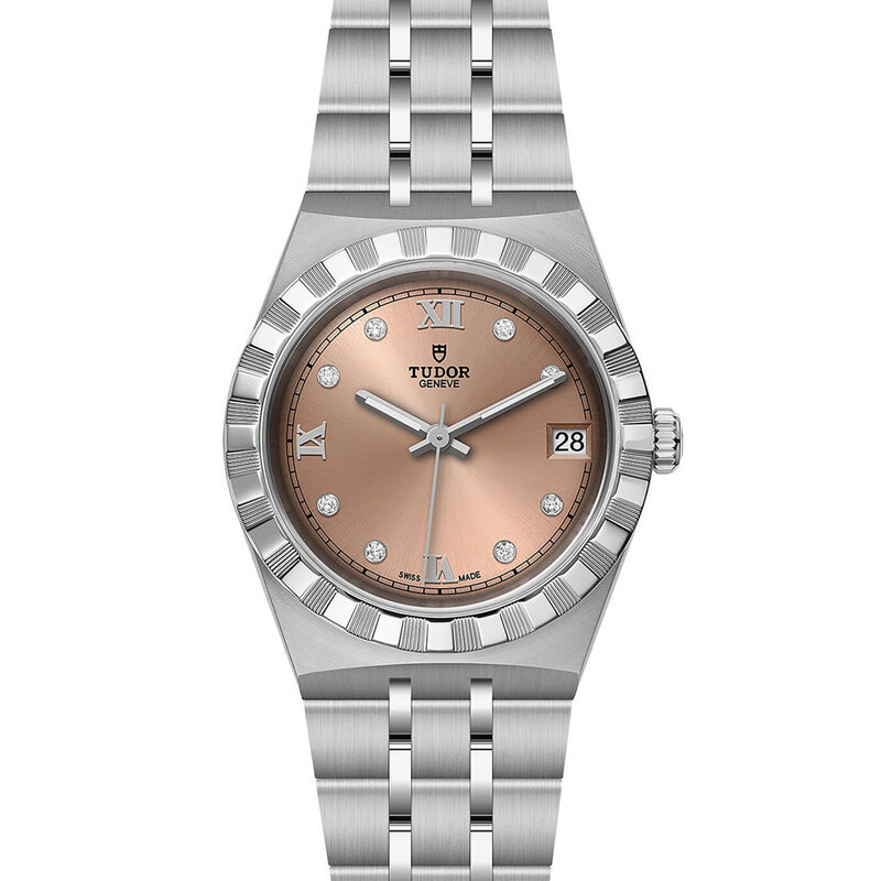 TUDOR Royal Watch Salmon Diamond Set Dial, 34mm image number 1