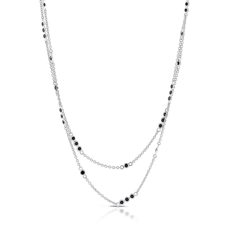 Lisa Bridge Black Sapphire Necklace, 36" image number 0