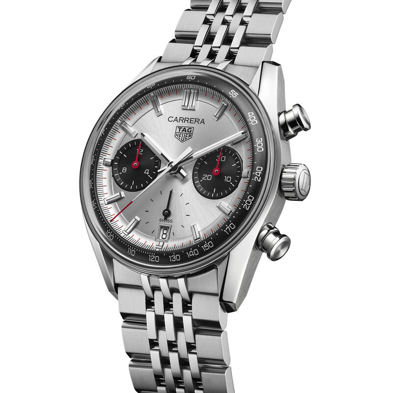 TAG Heuer Carrera Chronograph White Dial Watch, 39mm image number 1